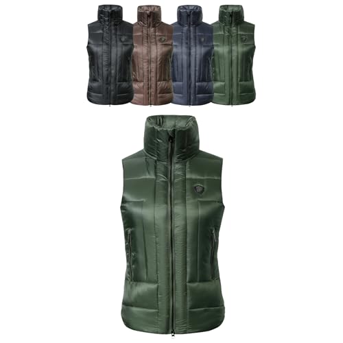 Covalliero - Damen Steppweste | taillierte Reitweste | wasserabweisende Pufferweste | Sportweste mit hohem Kragen & 2 Einschubtaschen | Reitbekleidung in Opal Green | Größe S Covalliero - Damen Steppweste | taillierte Reitweste | wasserabweisende Pufferweste | Sportweste mit hohem Kragen & 2 Einschubtaschen | Reitbekleidung in Opal Green | Größe S von Covalliero