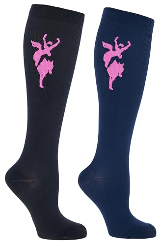 Covalliero Kompression-Reitstrümpfe Janne black/darknavy, 2erPack, 34-36 von Covalliero