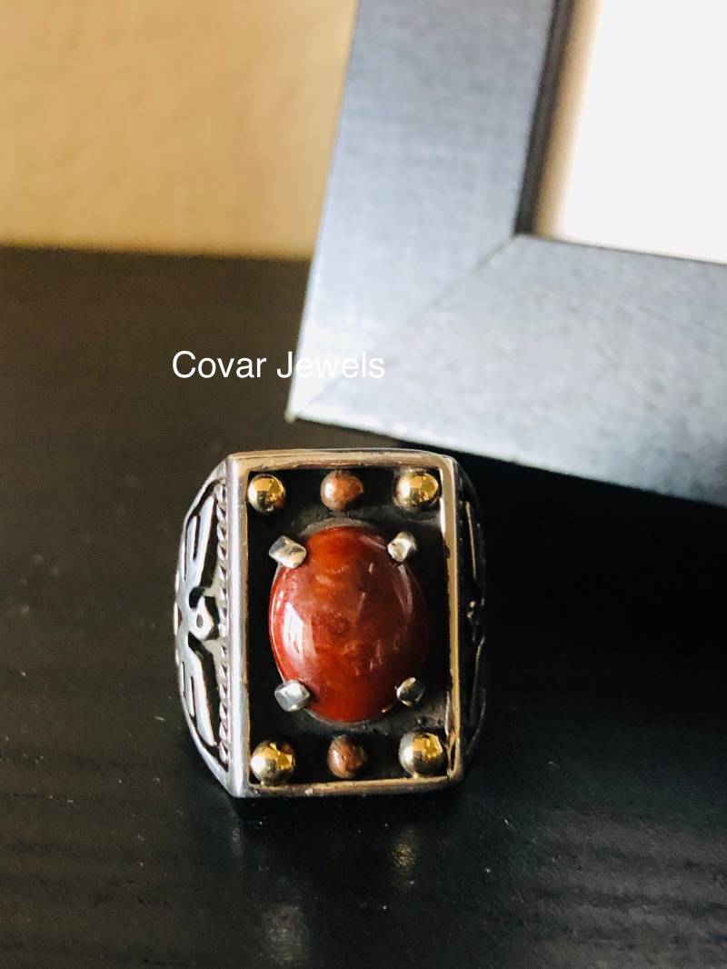 sterling Silber Und Edelstein-Ring sterling Silber Und Edelstein-Ring von CovarJewels
