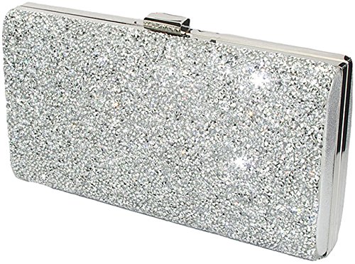 Covelin Women's Handbag Envelope Rhinestone Evening Clutch Bag Hot Silver von Covelin