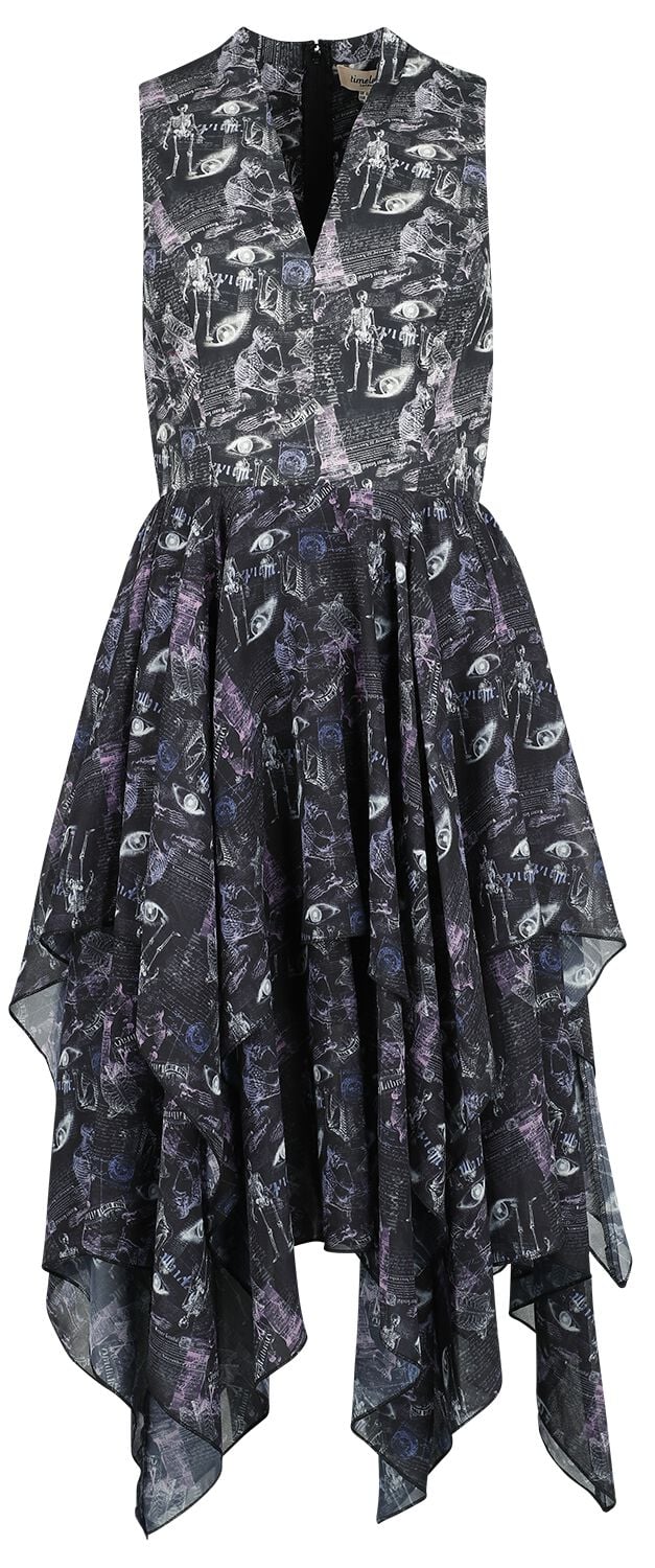 Coven United Skeleton Dress Mittellanges Kleid multicolor in L von Coven United