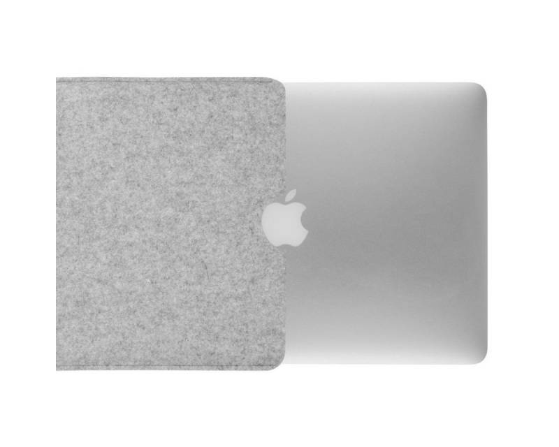 CoverKingz Laptoptasche Hülle für Apple MacBook Air 13,6" (M2) Handmade Filz Tasche Case, 100% Schurwolle, Made in Germany von CoverKingz