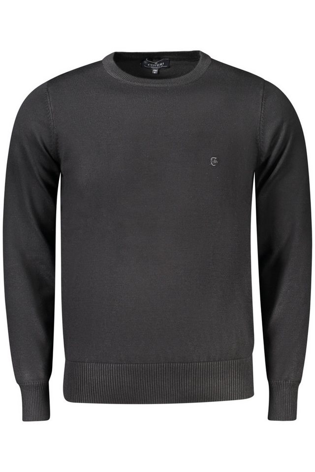 Coveri Moving Strickpullover Schwarzes Langarmshirt für Herren mit Stickerei und Rundhalsschnitt Coveri Moving Strickpullover Schwarzes Langarmshirt für Herren mit Stickerei und Rundhalsschnitt von Coveri Moving
