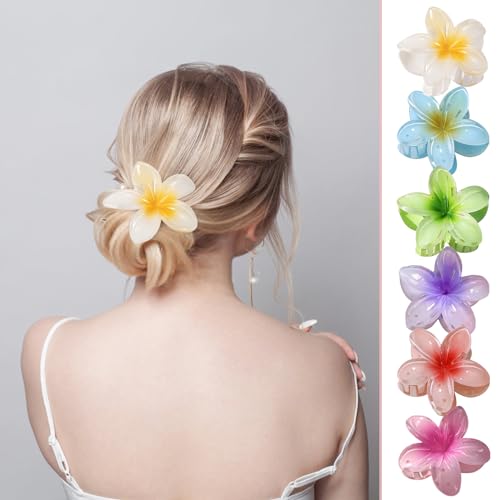 6PCS Stück Blumen Haarspangen Blumen Haarklammer für Mitteldickes Haar Klammer Starker Halt Im Hawaiianischen Stil für Frauen Mädchen (A, One Size) von Covermason