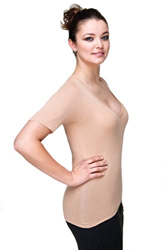 Covert Damen Unsichtbare Unterhemd Ultrafeine Baumwolle (XX-Large) Beige von Covert underwear