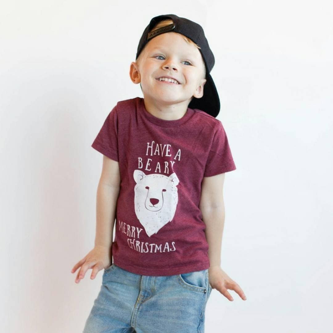 Bären Kinder T-Shirt, Eisbär Weihnachten Weihnachts-T-Shirt, Kleinkind-T-Shirt, Kinder-T-Shirt, Kinderkleidung, Kindermode von CovetandSwoon