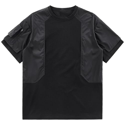Covisoty Cyberpunk Shirt Techwear Shirts Streetwear Männer Taktische Japanische Hip Hop Herren Tees Schwarz M Covisoty Cyberpunk Shirt Techwear Shirts Streetwear Männer Taktische Japanische Hip Hop Herren Tees Schwarz M von Covisoty