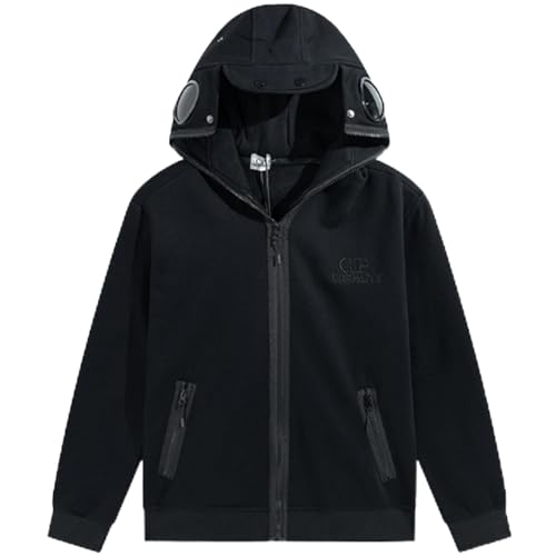 Covisoty Herren Kapuzenpullover Harajuku Streetwear Pullover Reißverschluss Hip Hop Hoodie Sweatshirt Schwarz L von Covisoty
