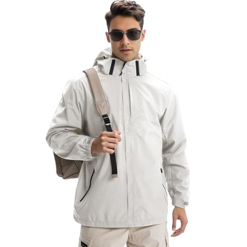 Covisoty Herren Wasserdichte Regenjacke Leichte Winddichter Regenmantel, Windbreaker Outdoor für Wandern Reisen von Covisoty