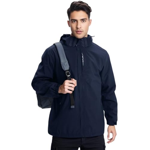 Covisoty Herren Wasserdichte Regenjacke Leichte Winddichter Regenmantel, Windbreaker Outdoor für Wandern Reisen von Covisoty