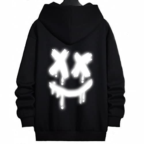 Covisoty Fleece Hoodie Herren Basic Kapuzenpullover，Männer Techwear Classic Sweatjacke Pullover Hip Hop Unisex Streetwear Sweatshirt von Covisoty