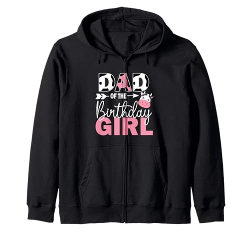 Niedlicher Vater des Geburtstags Mädchen Bauernhof Kuh 1. Geburtstag Mädchen Kapuzenjacke Niedlicher Vater des Geburtstags Mädchen Bauernhof Kuh 1. Geburtstag Mädchen Kapuzenjacke von Cow Birthday Tee For Family Men Women Cow Lover