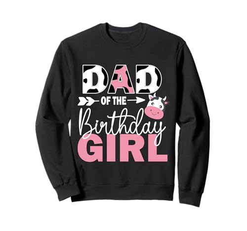 Niedlicher Vater des Geburtstags Mädchen Bauernhof Kuh 1. Geburtstag Mädchen Sweatshirt Niedlicher Vater des Geburtstags Mädchen Bauernhof Kuh 1. Geburtstag Mädchen Sweatshirt von Cow Birthday Tee For Family Men Women Cow Lover