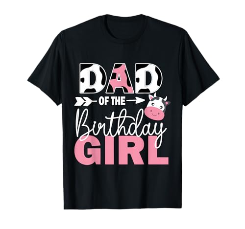 Niedlicher Vater des Geburtstags Mädchen Bauernhof Kuh 1. Geburtstag Mädchen T-Shirt Niedlicher Vater des Geburtstags Mädchen Bauernhof Kuh 1. Geburtstag Mädchen T-Shirt von Cow Birthday Tee For Family Men Women Cow Lover