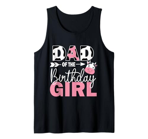 Niedlicher Vater des Geburtstags Mädchen Bauernhof Kuh 1. Geburtstag Mädchen Tank Top Niedlicher Vater des Geburtstags Mädchen Bauernhof Kuh 1. Geburtstag Mädchen Tank Top von Cow Birthday Tee For Family Men Women Cow Lover