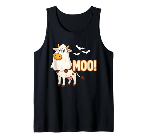Moo Cow Costume Ghost Kids Men Women Halloween Tank Top Moo Cow Costume Ghost Kids Men Women Halloween Tank Top von Cow Ghost Halloween Costume for Kids Men Women