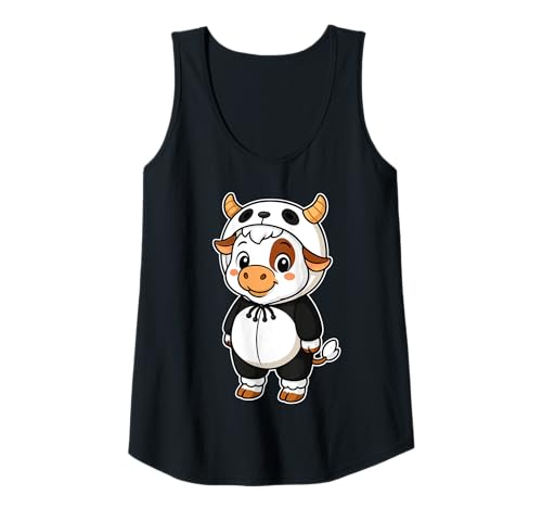 Damen Kawaii Kuh im Panda Kostüm für Mädchen Kinder Kuhliebhaber Tank Top Damen Kawaii Kuh im Panda Kostüm für Mädchen Kinder Kuhliebhaber Tank Top von Cow In Panda Costume Kawaii Design