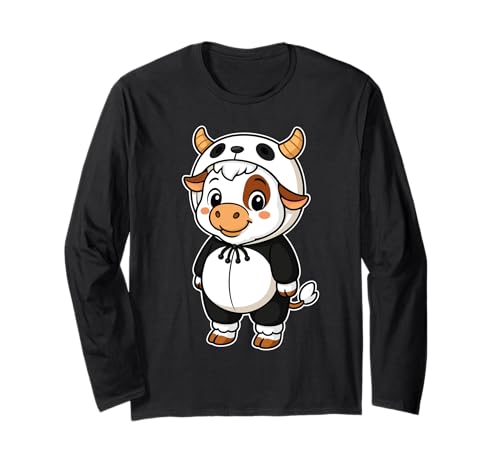 Kawaii Kuh im Panda Kostüm für Mädchen Kinder Kuhliebhaber Langarmshirt Kawaii Kuh im Panda Kostüm für Mädchen Kinder Kuhliebhaber Langarmshirt von Cow In Panda Costume Kawaii Design