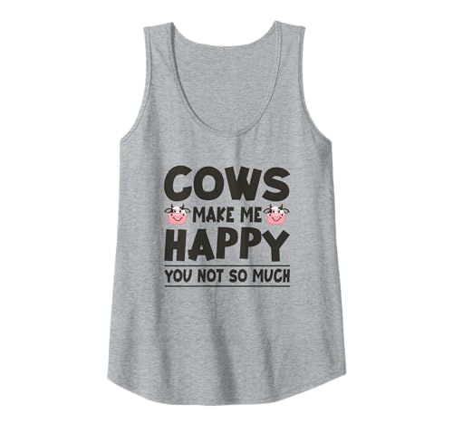 Damen Kühe Machen Mich glücklich Du Nicht so sehr lustige Kuh Tank Top Damen Kühe Machen Mich glücklich Du Nicht so sehr lustige Kuh Tank Top von Cow Lover Apparel Outfits Girls Women
