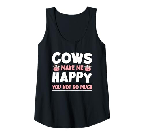 Damen Kühe Machen Mich glücklich Du Nicht so sehr lustige Kuh Tank Top Damen Kühe Machen Mich glücklich Du Nicht so sehr lustige Kuh Tank Top von Cow Lover Apparel Outfits Girls Women