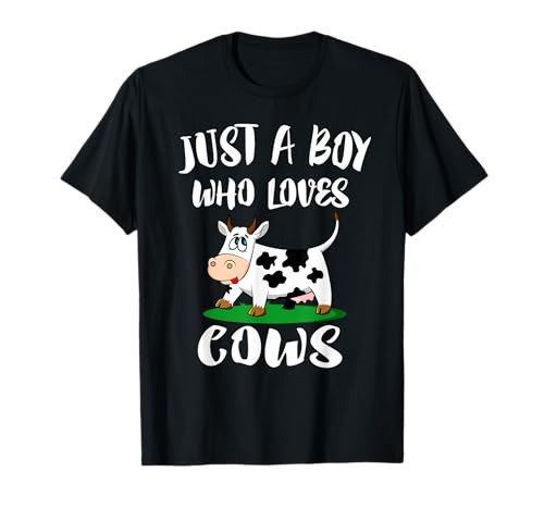 Just A Boy Who Loves Cows Animal Farm T-Shirt von Cow Lover