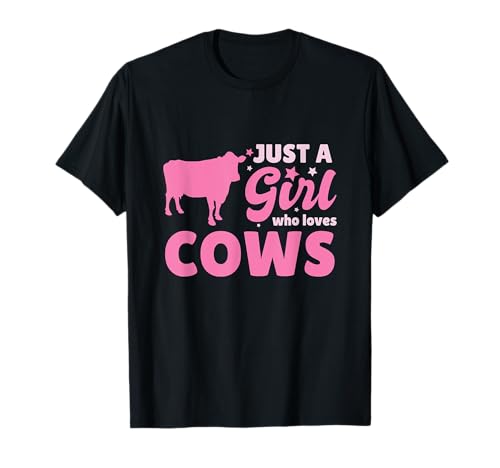 Just A Girl Who Loves Cows Geschenk Kuh T-Shirt von Cow Merch for Women & Girls