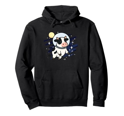 Kuh Astronaut Weltraum Tierliebhaber Mond Jungen Mädchen Kinder Pullover Hoodie von CowAxis1