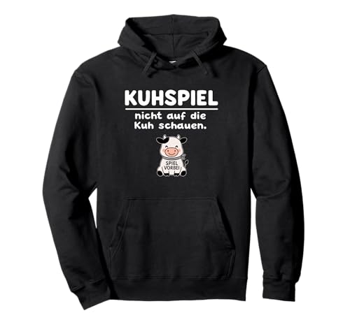 Lustige Kuh Don't Look Game Over Tierliebhaber Jungen Mädchen Kinder Pullover Hoodie von CowAxis1