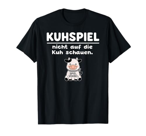 Lustige Kuh Don't Look Game Over Tierliebhaber Jungen Mädchen Kinder T-Shirt von CowAxis1