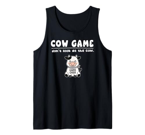 Lustiges Kuh-Spiel Don't Look Game Over für Jungen Mädchen Kinder Tank Top von CowAxis1
