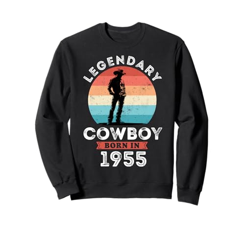 Legendary Cowboy Born in 1955, 70. Geburtstag Herren Sweatshirt Legendary Cowboy Born in 1955, 70. Geburtstag Herren Sweatshirt von Cowboy 1955 Legends Gifts for Mens 70th Bday