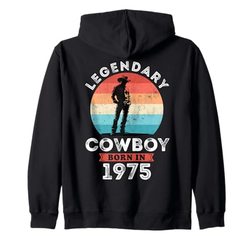 Legendary Cowboy Born in 1975, 50th Birthday Men Kapuzenjacke Legendary Cowboy Born in 1975, 50th Birthday Men Kapuzenjacke von Cowboy 1975 Legends Gifts for Mens 50th Bday