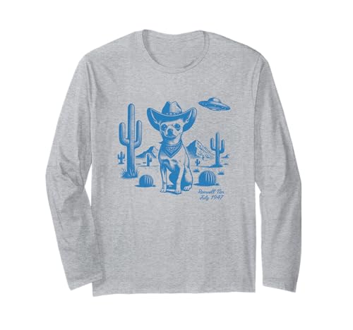 UFO Western Chua Hua Cowboy Kaktus Wüste Cowgirl Mama Papa Langarmshirt UFO Western Chua Hua Cowboy Kaktus Wüste Cowgirl Mama Papa Langarmshirt von Cowboy Chua Hua Desert Adventure Extraterrestrial