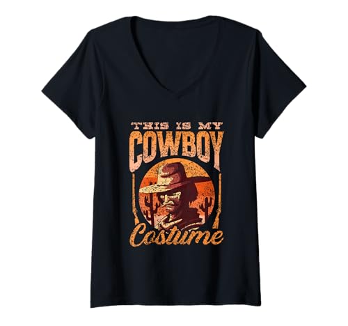 Damen This is My Cowboy Kostüm Cute Texas Cowboys T-Shirt mit V-Ausschnitt von Cowboy Cowboys Design Lover