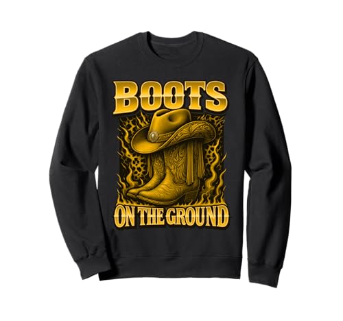 Boots on The Ground Western Cowboy Cowgirl Herren Damen Kinder Sweatshirt von Cowboy Cowgirl Headquarters