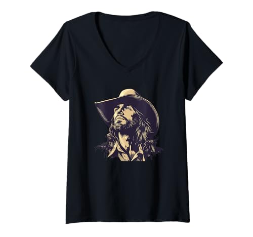 Damen Tolles Jesus-Cowboy-Outfit für Erwachsene und Kinder T-Shirt mit V-Ausschnitt Damen Tolles Jesus-Cowboy-Outfit für Erwachsene und Kinder T-Shirt mit V-Ausschnitt von Cowboy Jesus