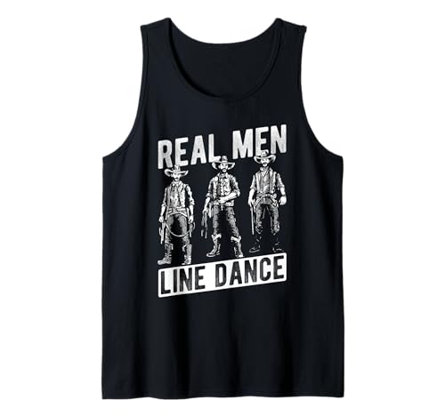Herren REAL Men Line Dance Cowboy Line Dance Tank Top von Cowboy Line Dance