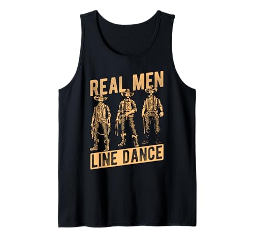 Herren REAL Men Line Dance Cowboy Line Dance Tank Top von Cowboy Line Dance