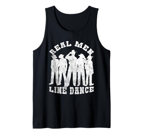 Herren REAL Men Line Dance Cowboy Line Dance Tank Top von Cowboy Line Dance
