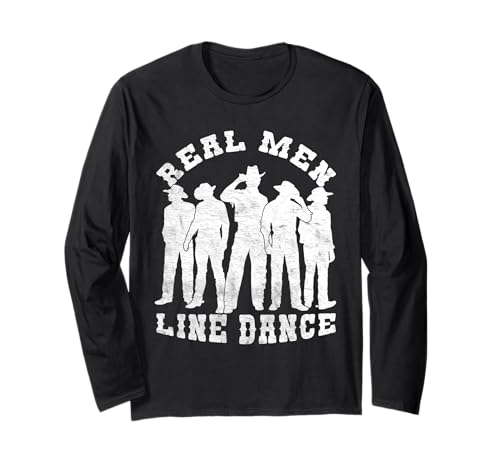 REAL Men Line Dance Cowboy Line Dance Langarmshirt von Cowboy Line Dance