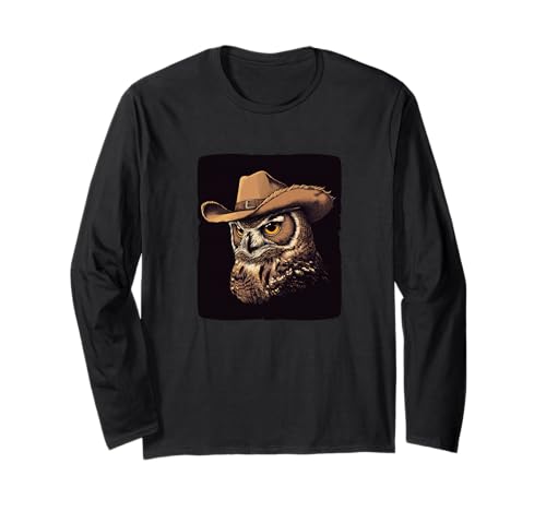 Wise Owl Rocking a Cowboyhut Kostüm für Jungen und Mädchen Langarmshirt Wise Owl Rocking a Cowboyhut Kostüm für Jungen und Mädchen Langarmshirt von Cowboy Owl