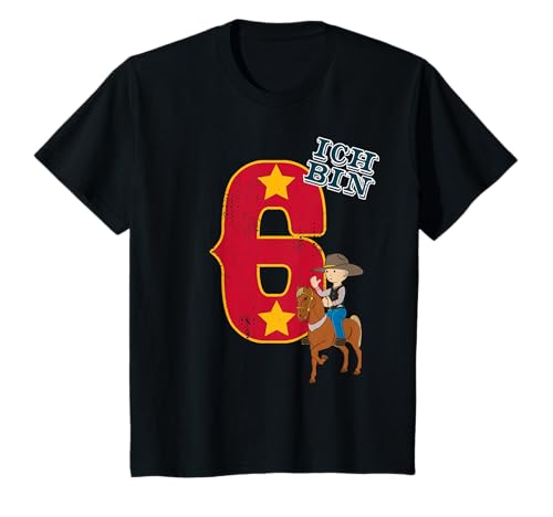 Kinder Geburtstagsshirt 6 Jahre Cowboy Western 6. Geburtstag T-Shirt von Cowboy T-Shirts zum 6. Geburtstag