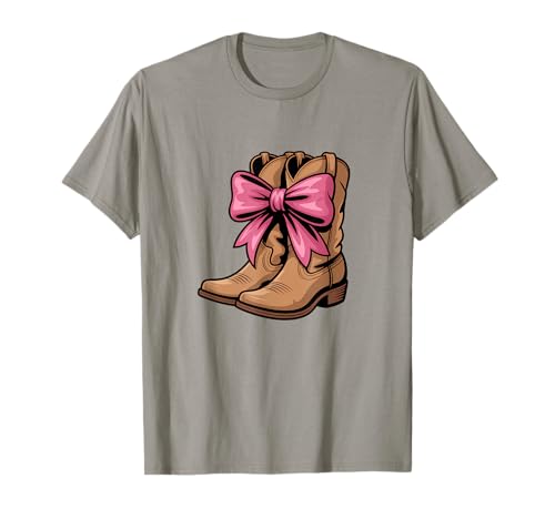 Cowboy Cowgirl Country Stiefel Rosa Schleife Kinder Süß T-Shirt von Cowboy Western Rancher Country Cowgirl