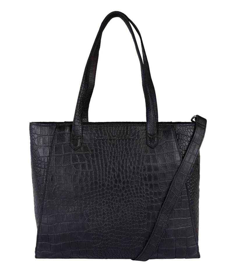 Cowboysbag Tasche Bramhall-Kroko Schwarz von Cowboysbag