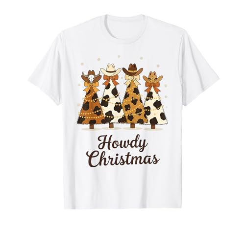 Howdy Weihnachtsbaum Cowgirl Cowboy Frauen Western Country T-Shirt von Cowgirl Christmas Men Women Apparel Clothes Ideas
