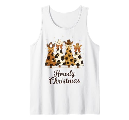 Howdy Weihnachtsbaum Cowgirl Cowboy Frauen Western Country Tank Top von Cowgirl Christmas Men Women Apparel Clothes Ideas