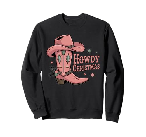 Howdy Weihnachtsstiefel Cowgirl Country Damen Western Xmas Sweatshirt von Cowgirl Christmas Men Women Apparel Clothes Ideas