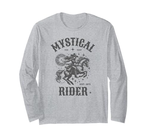Mystical Rider Strong Woman Feminin Inspiring Langarmshirt Mystical Rider Strong Woman Feminin Inspiring Langarmshirt von Cowgirl Inspiring Strong Woman Quote Western Style