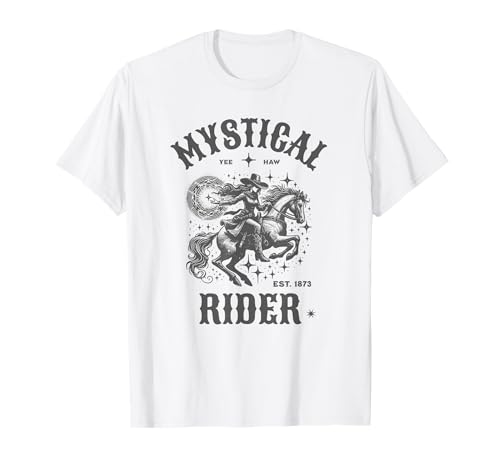 Mystical Rider Strong Woman Feminin Inspiring T-Shirt Mystical Rider Strong Woman Feminin Inspiring T-Shirt von Cowgirl Inspiring Strong Woman Quote Western Style