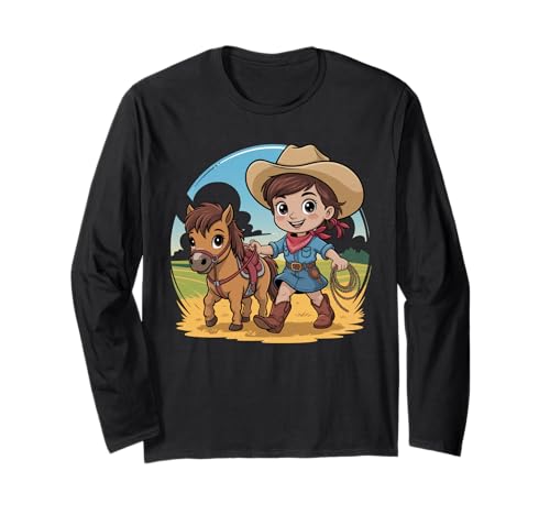 Mädchen Western Outfit Cowgirl Top Rodeo Mädchen Reiten Langarmshirt von Cowgirl Outfits For Women Western Cowgirl Outfit